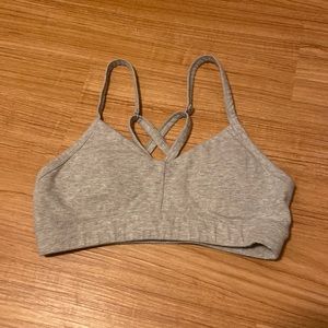 Grey sports bra with cute back straps!
